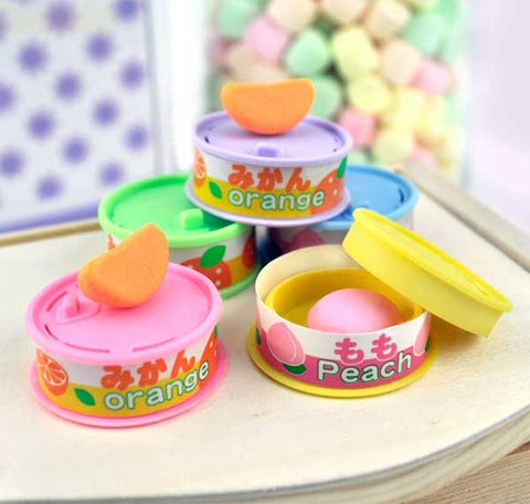 Fresh Canned Fruit Erasers