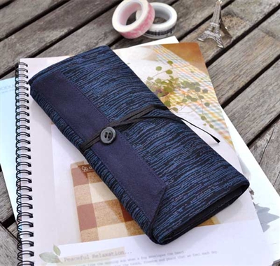 Deep Open Sea Asian Pencil Roll Case